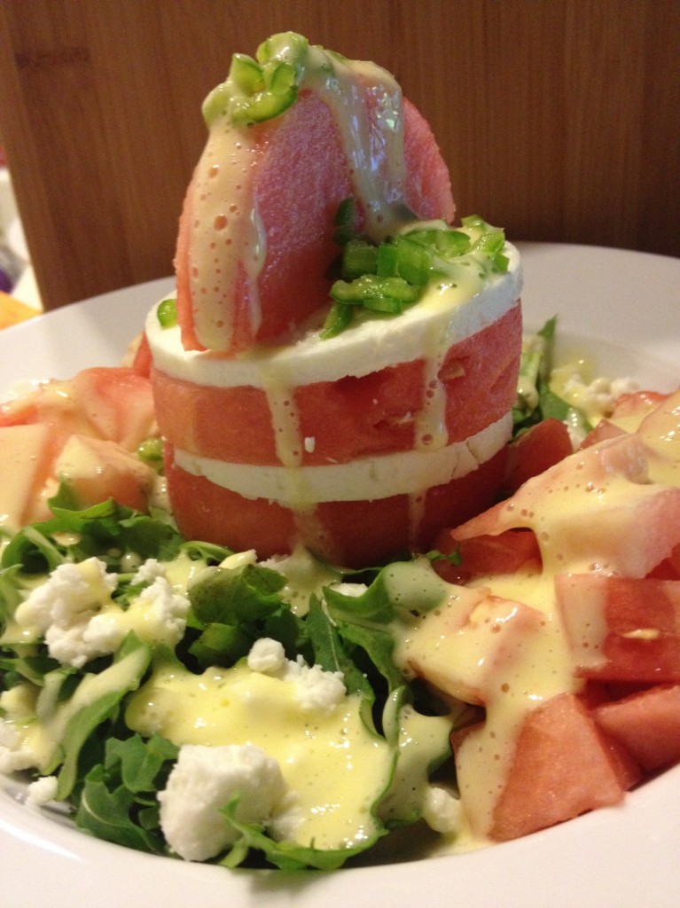Stacked Watermelon and Feta Salad